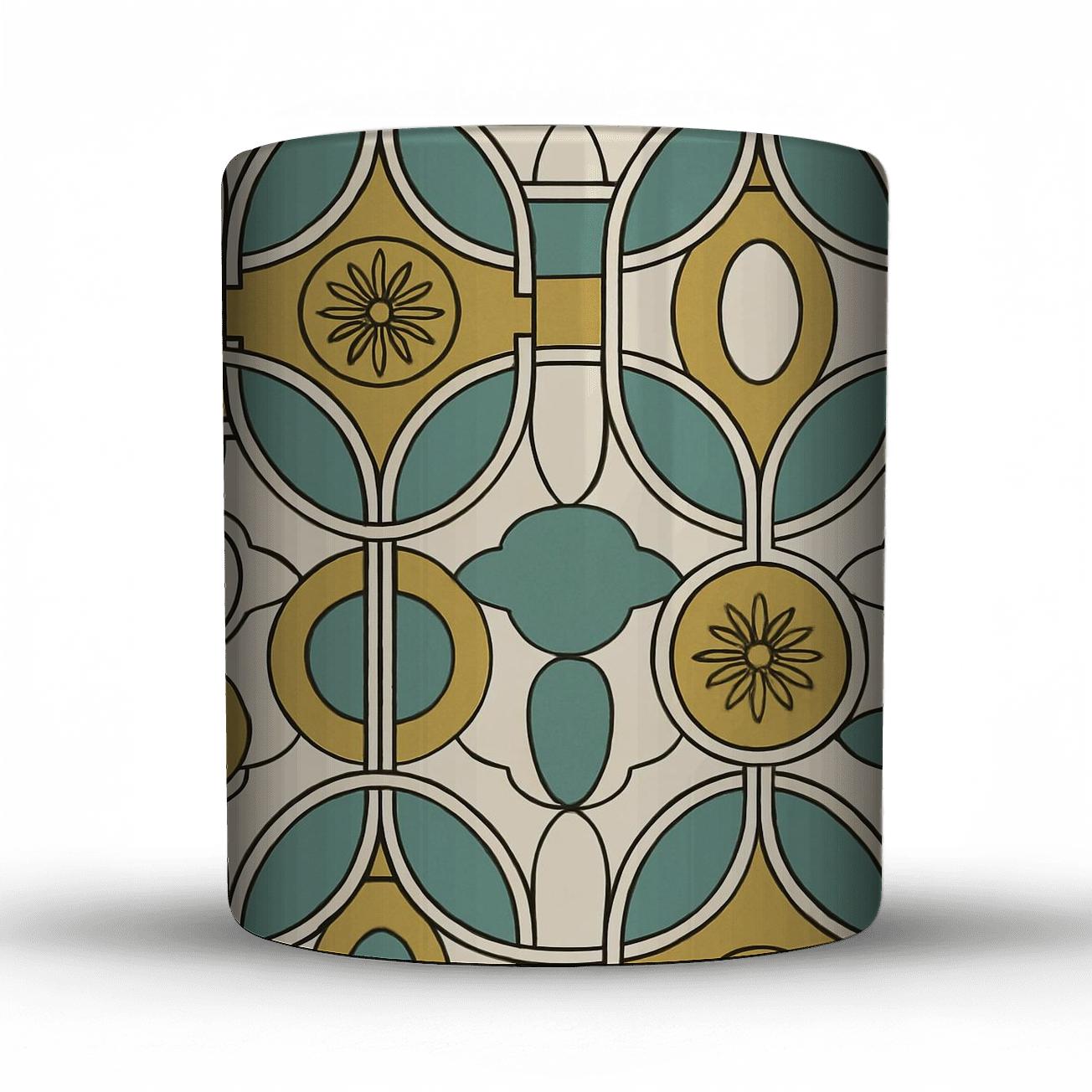 Vienna Secession Star Cartouche Pattern gift mugs for occasions