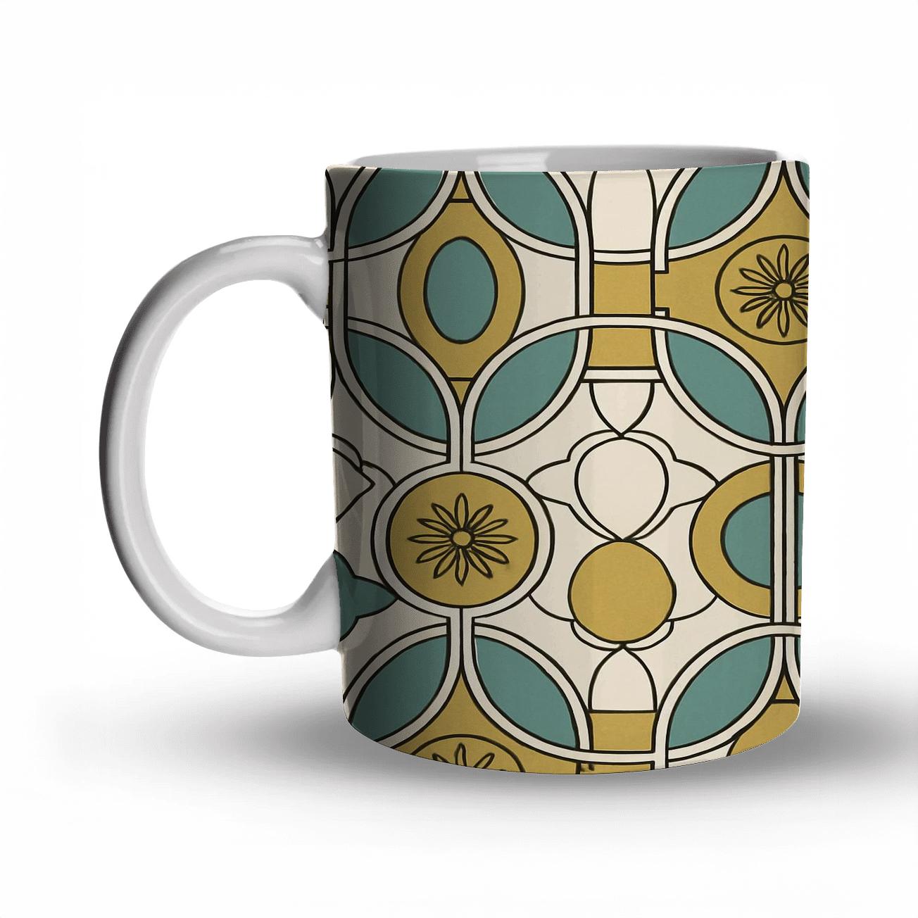 Vienna Secession Star Cartouche Pattern gift mugs for occasions