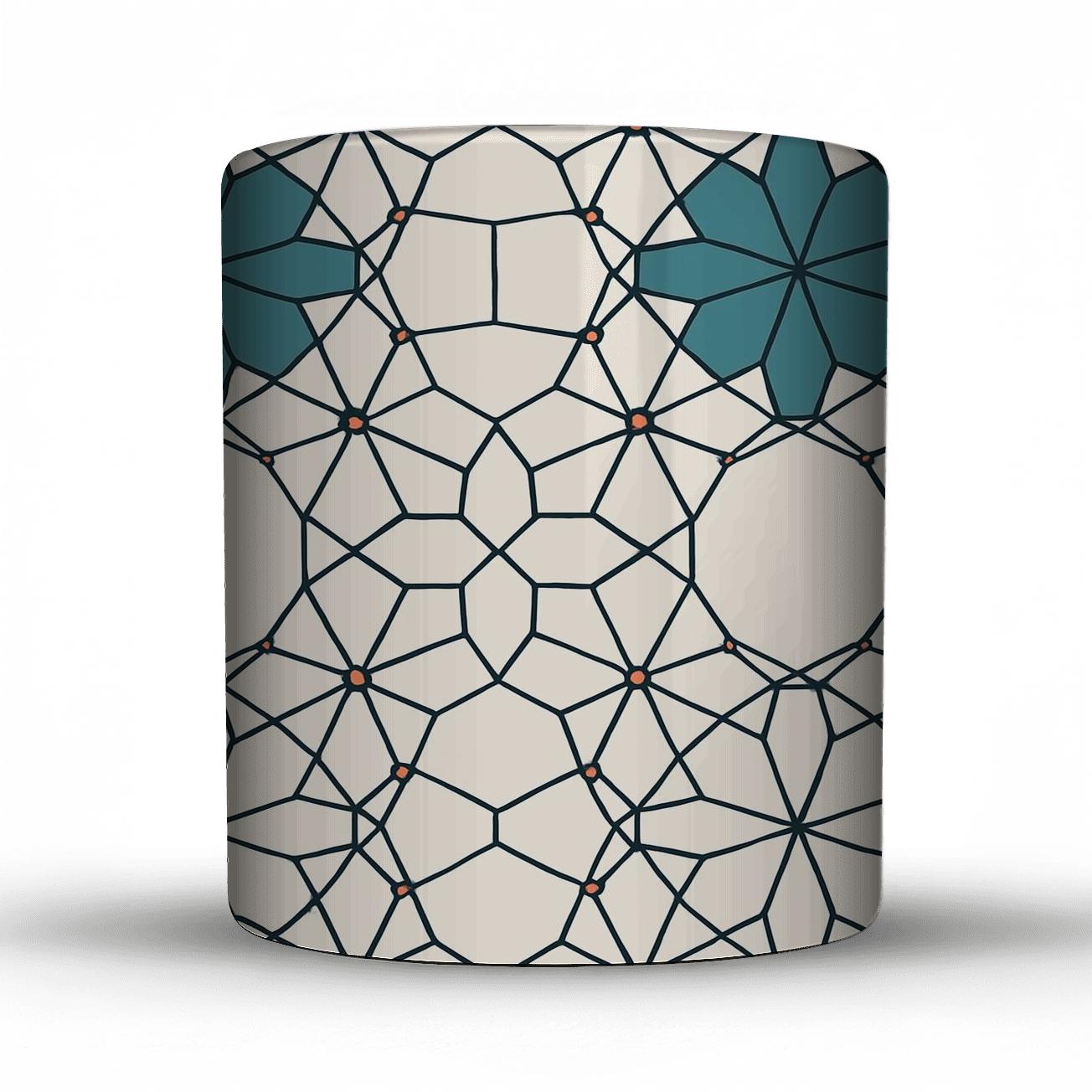 Andalusian Girih Star Lattice Minimal gift mugs for occasions