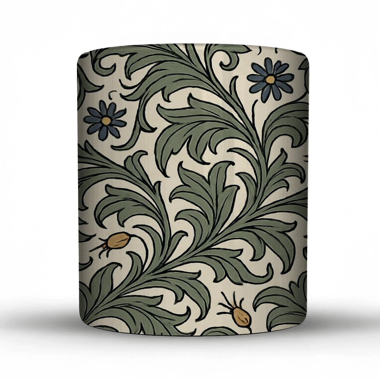 Saffron Indigo Arts And Crafts Comet Vinework decorative mug sets