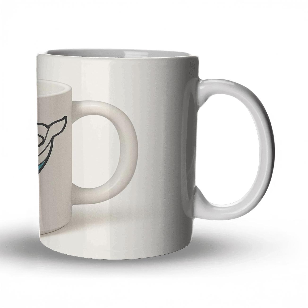 Nordic Op Art Whale Line Art Mug novelty coffee mugs