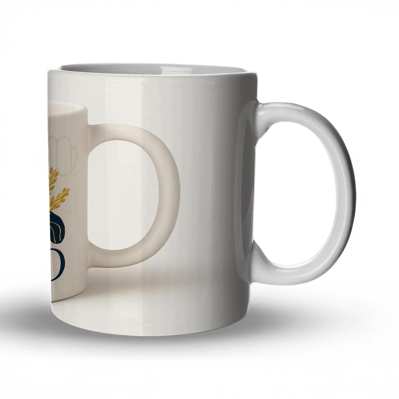 Virgo Astral Maiden Gold And Navy Line Art Mug decorative mug sets