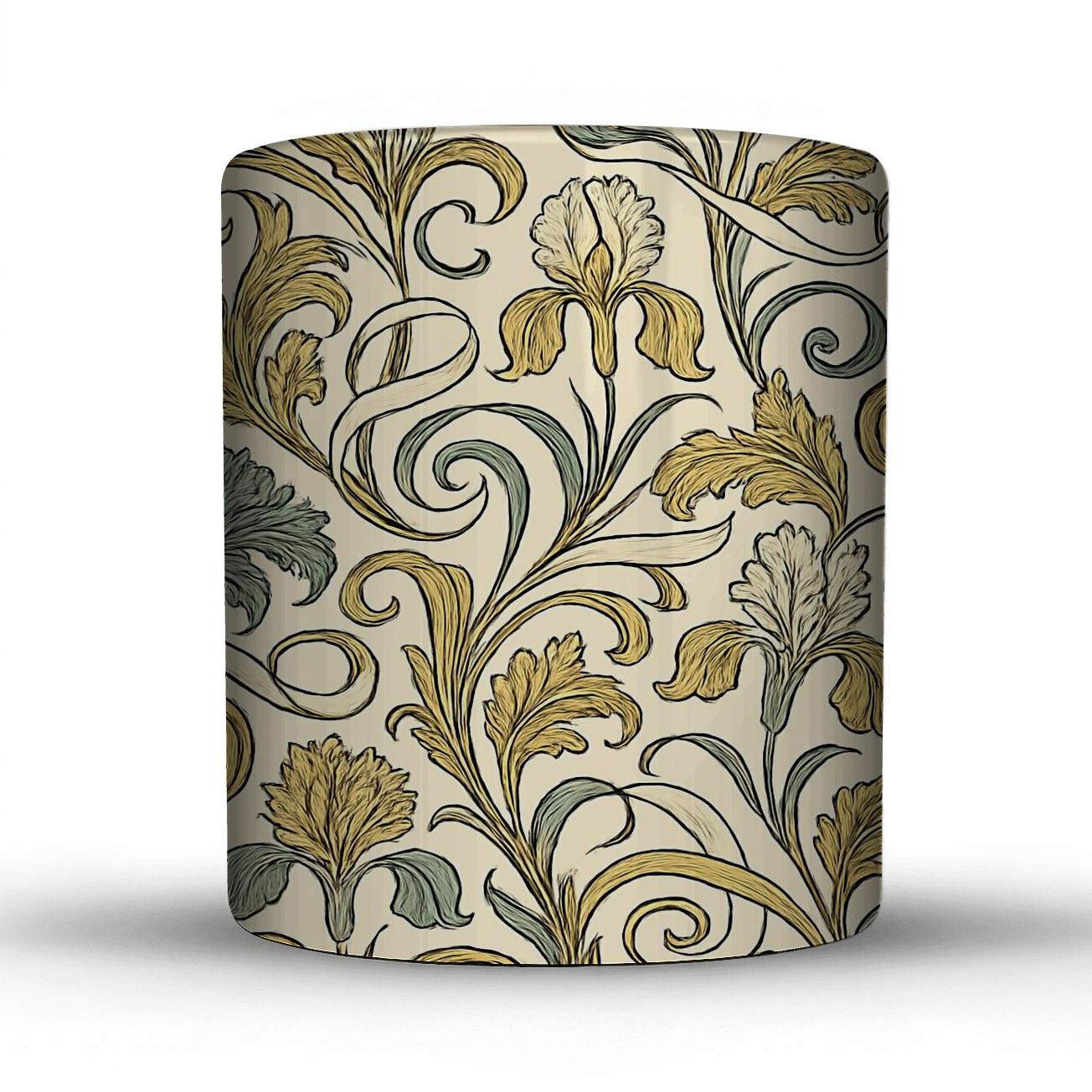 Art Nouveau Exposition Vines And Whiplash Ribbons novelty coffee mugs