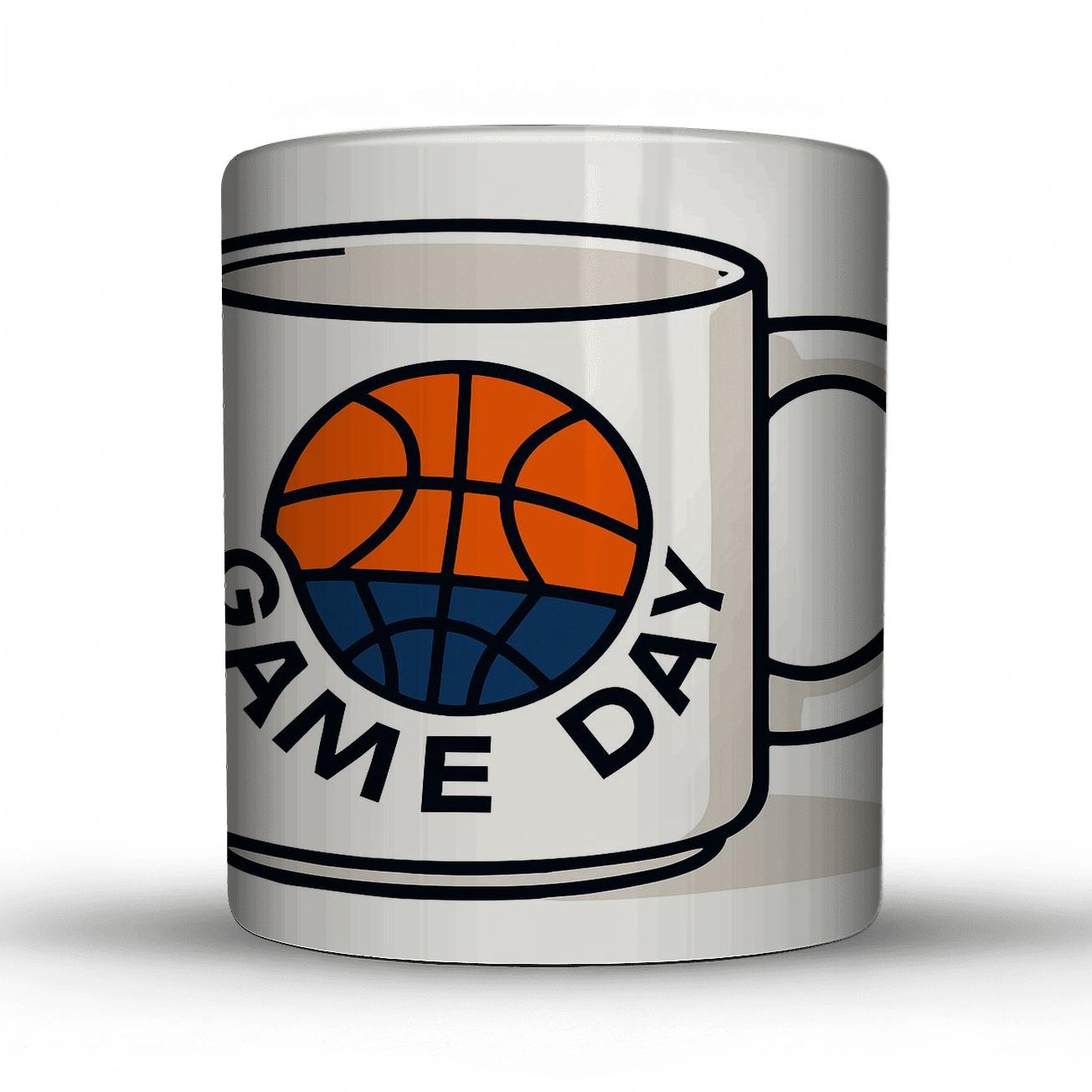 Bauhaus Basketball Game Day Mug Line Art personalized mugs