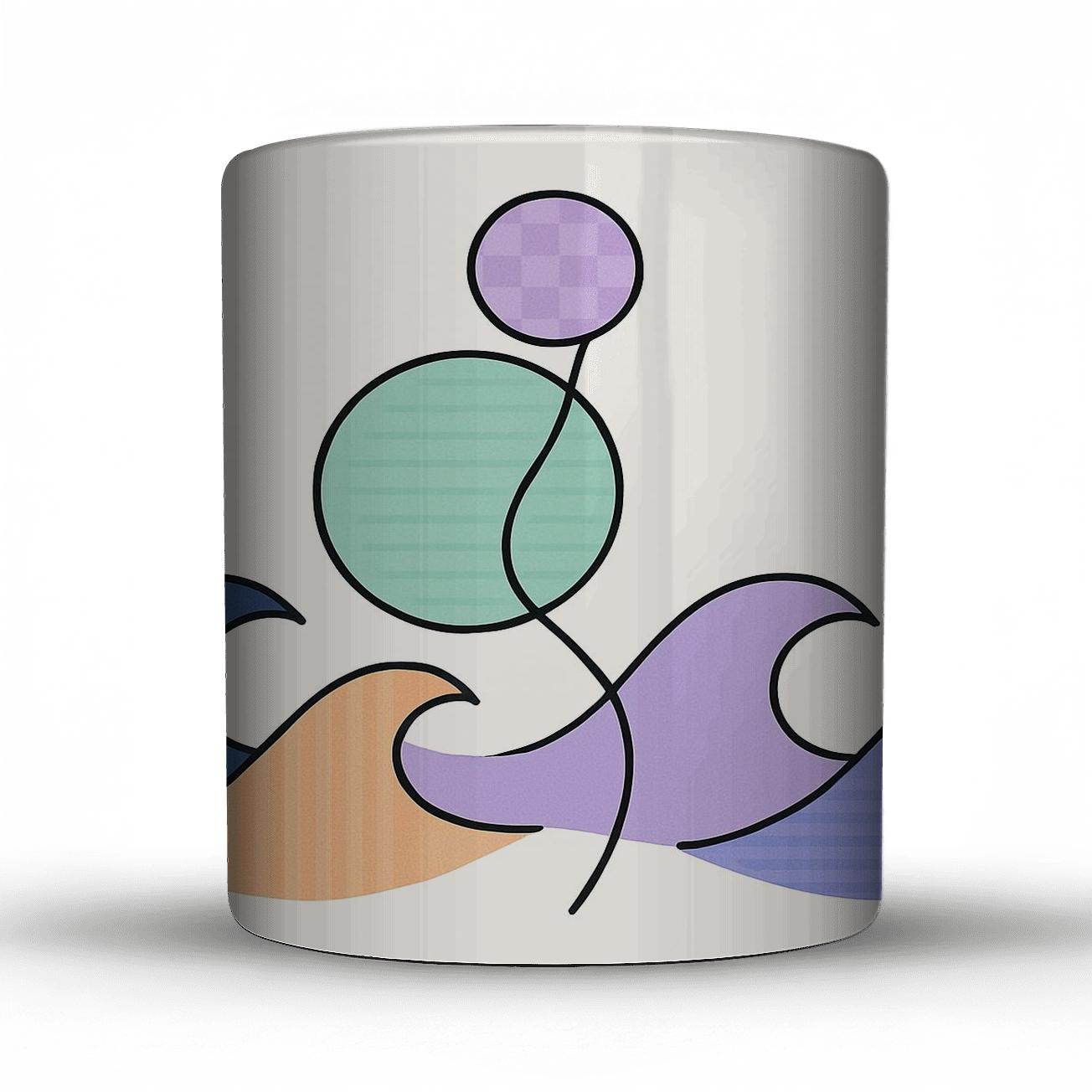 Tidal Geometry Organics travel mugs with handles