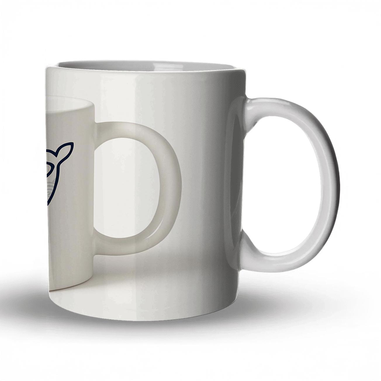 Ukiyoe Whale Wave Pattern Mug Line Art personalized mugs