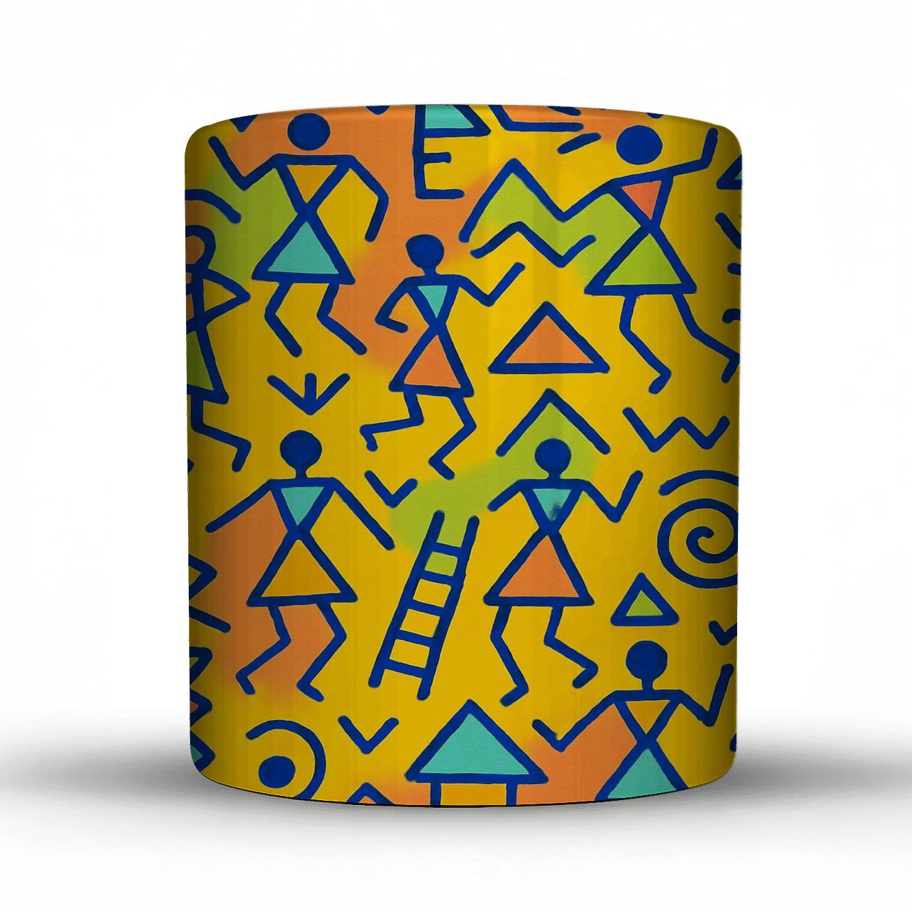Ultramarine Warli Pop Constellation Ornament premium drinkware mugs