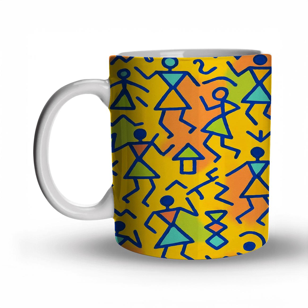 Ultramarine Warli Pop Constellation Ornament premium drinkware mugs