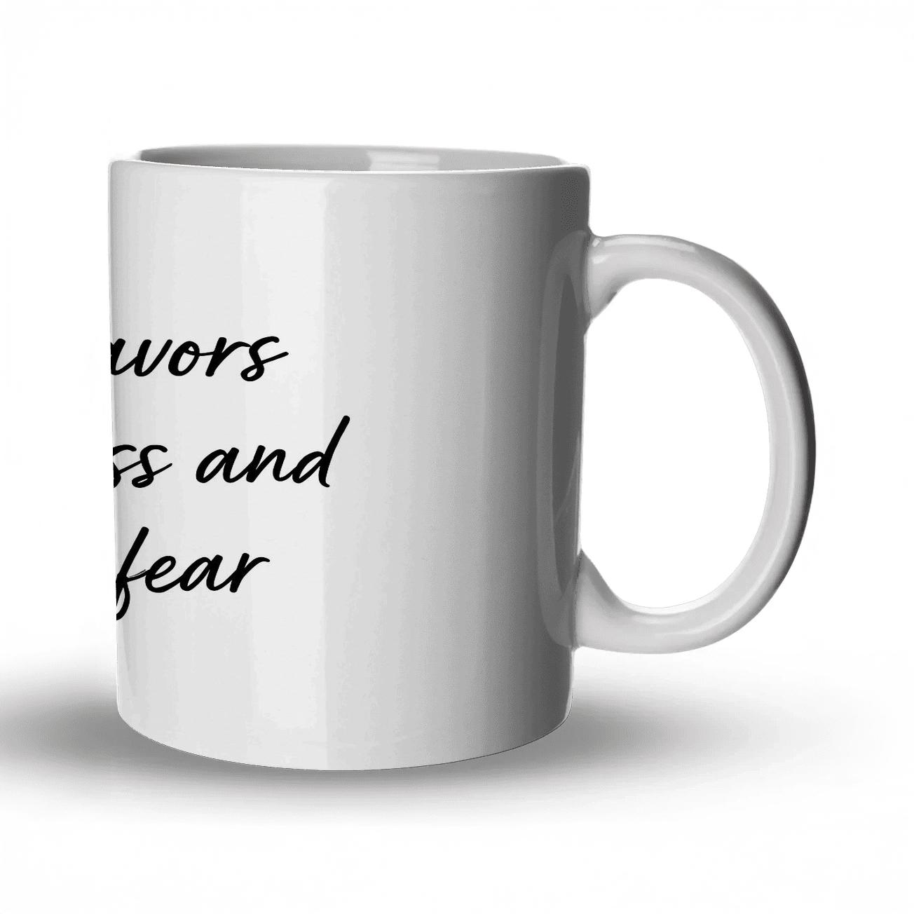 Fortune Favors The Relentless Mind That Learns Faster Than Fear decorative mug sets