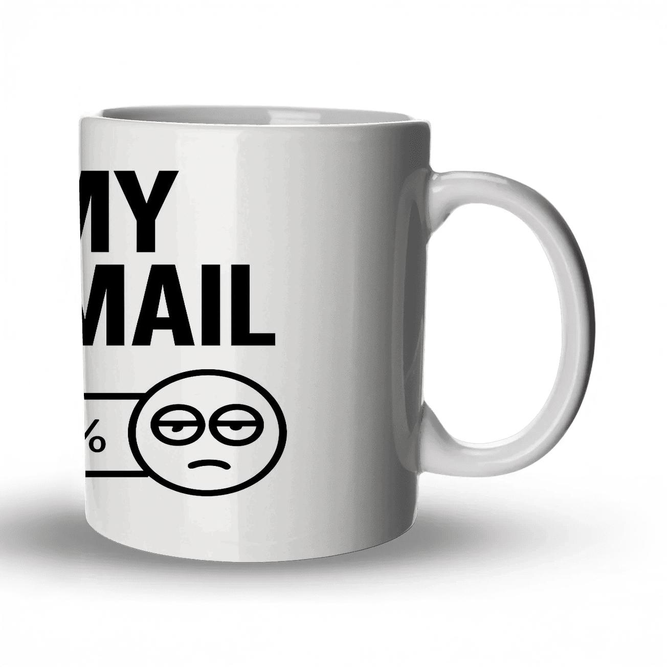 Per My Last Email Loading Forever travel mugs with handles