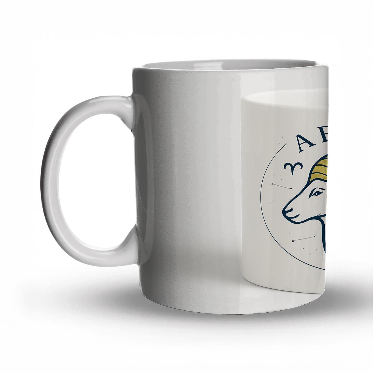 Aries Gold Foil Ram Star Chart premium drinkware mugs
