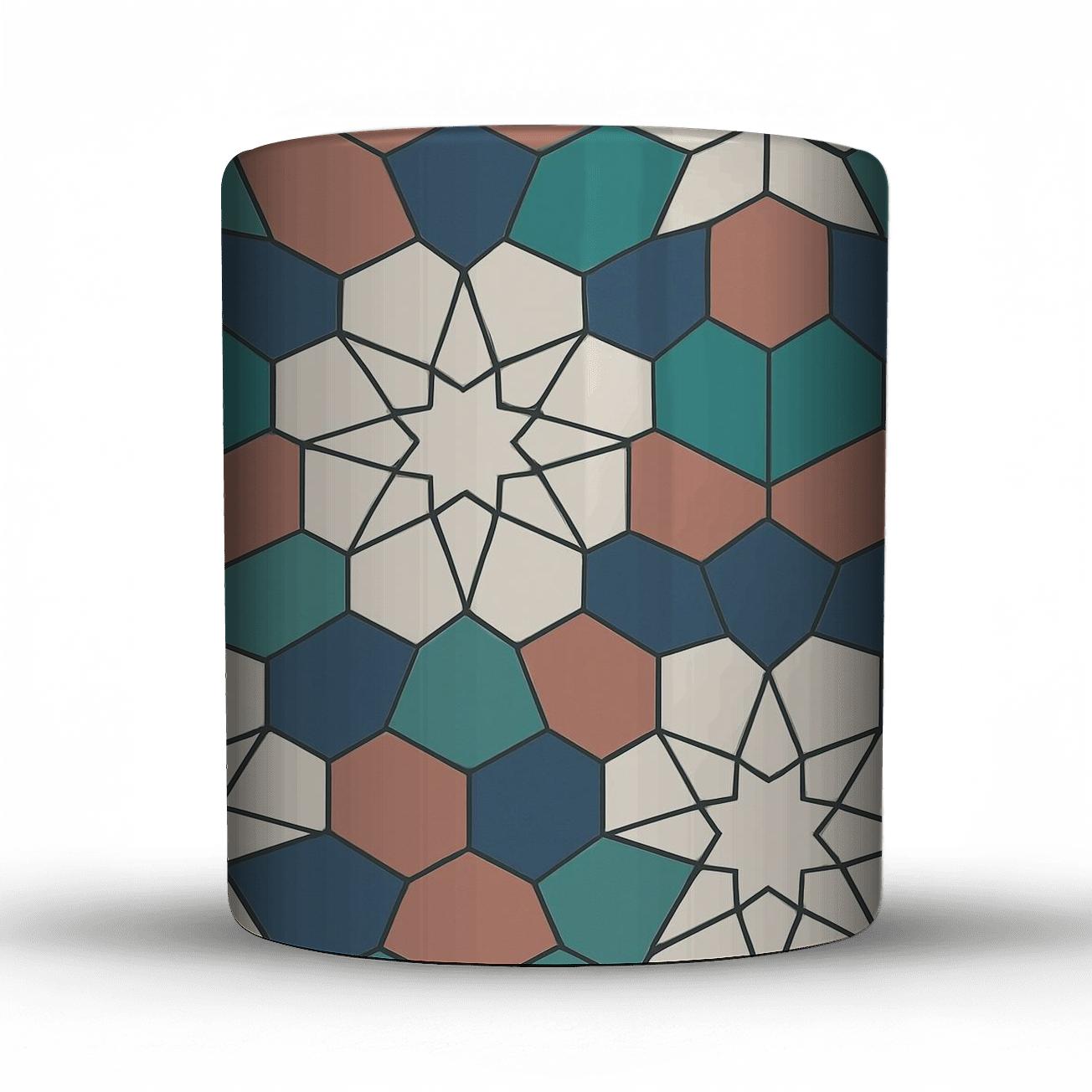 Alhambra Girih Star Lattice Minimal insulated thermal mugs