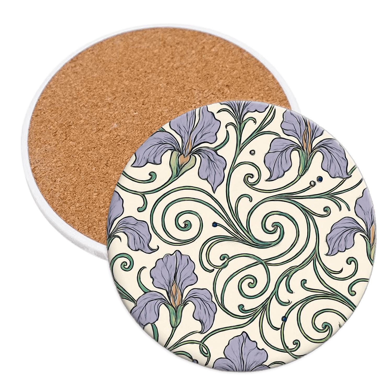 Art Nouveau Meteor Iris Filigree stone coaster collections