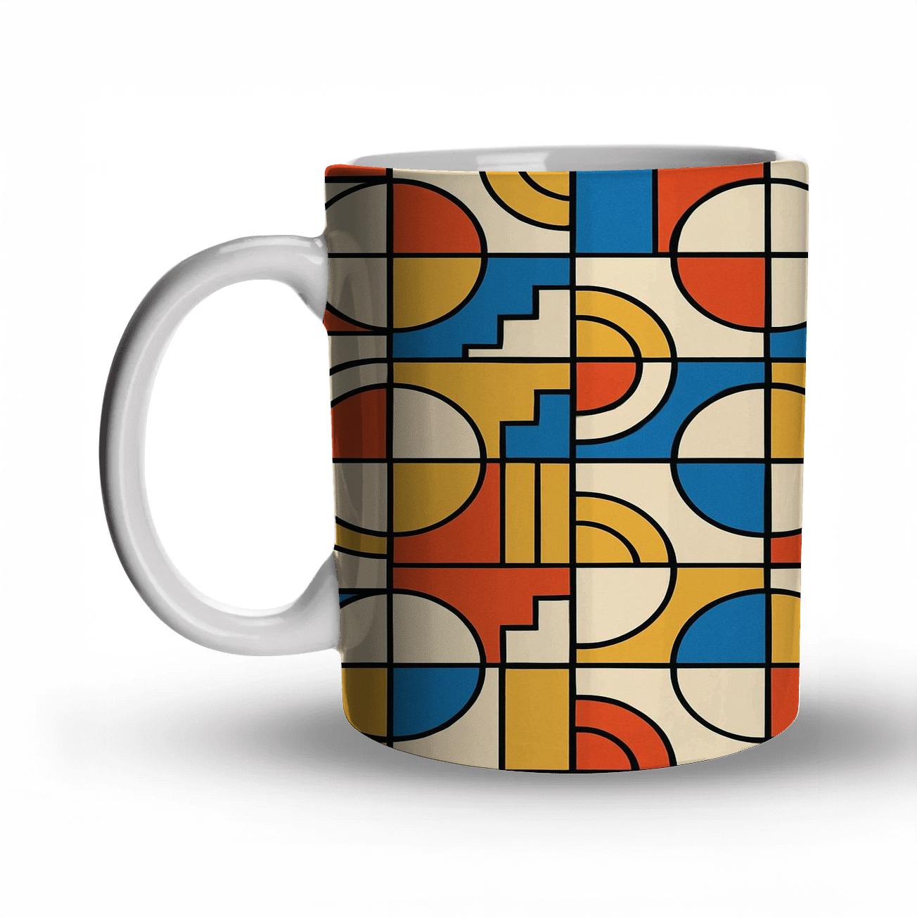 Bauhaus Constellation Weave travel mugs with handles