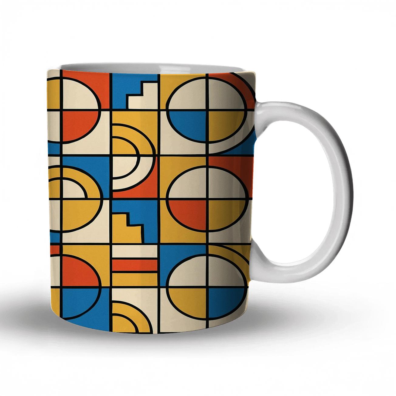 Bauhaus Constellation Weave travel mugs with handles