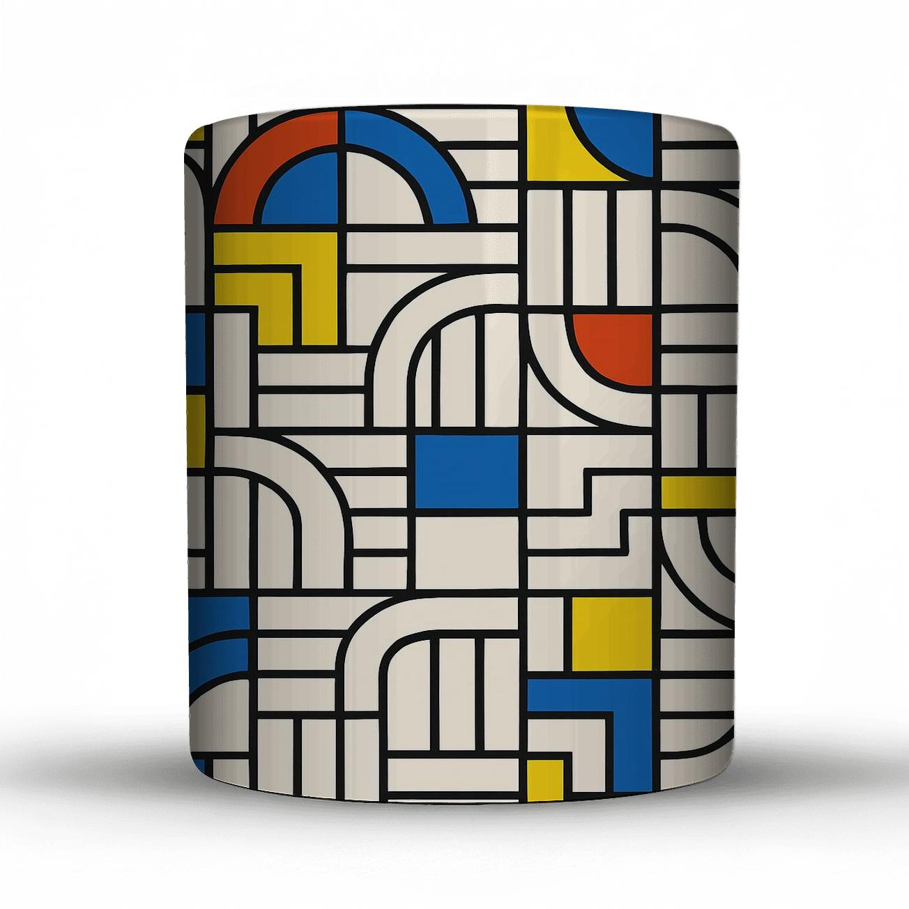 Ultramarine Bauhaus Weave Line Art decorative mug sets