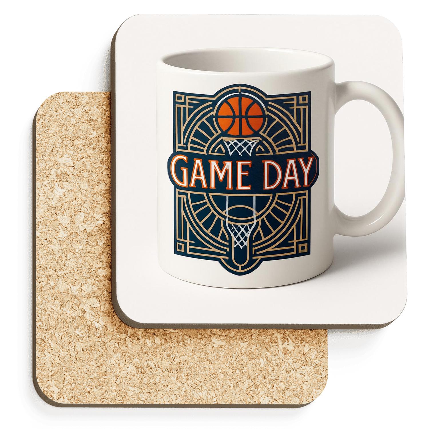 Art Deco Basketball Court Filigree Mug personalized drink coasters
