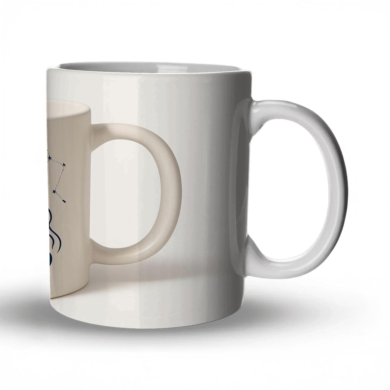 Virgo Renaissance Engraving Zodiac Mug Line Art decorative mug sets