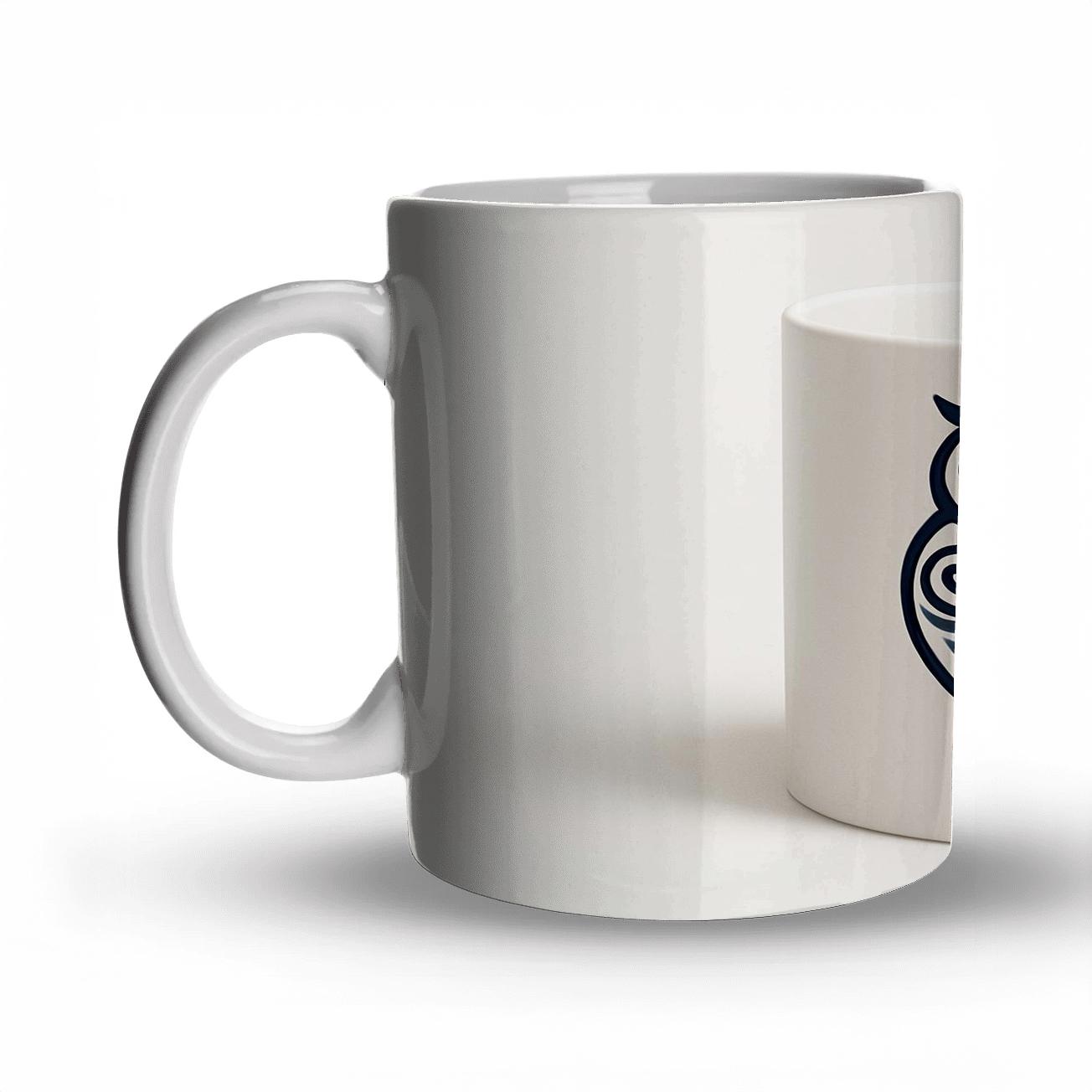 Ainu Pattern Owl Linework Wrap Mug gift mugs for occasions