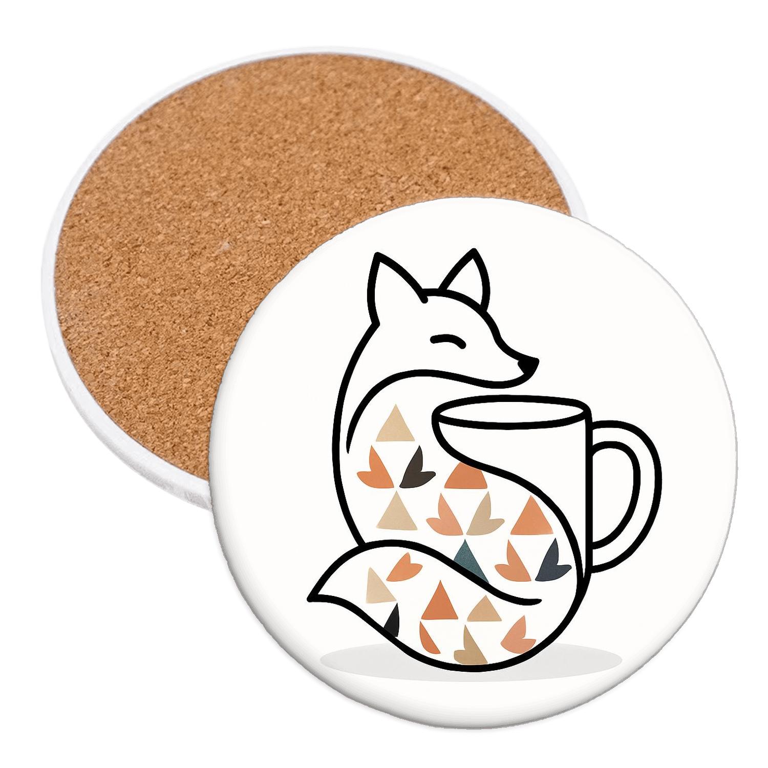 Bauhaus Fox Klee Inspired Tessellation Mug elegant tabletop coasters
