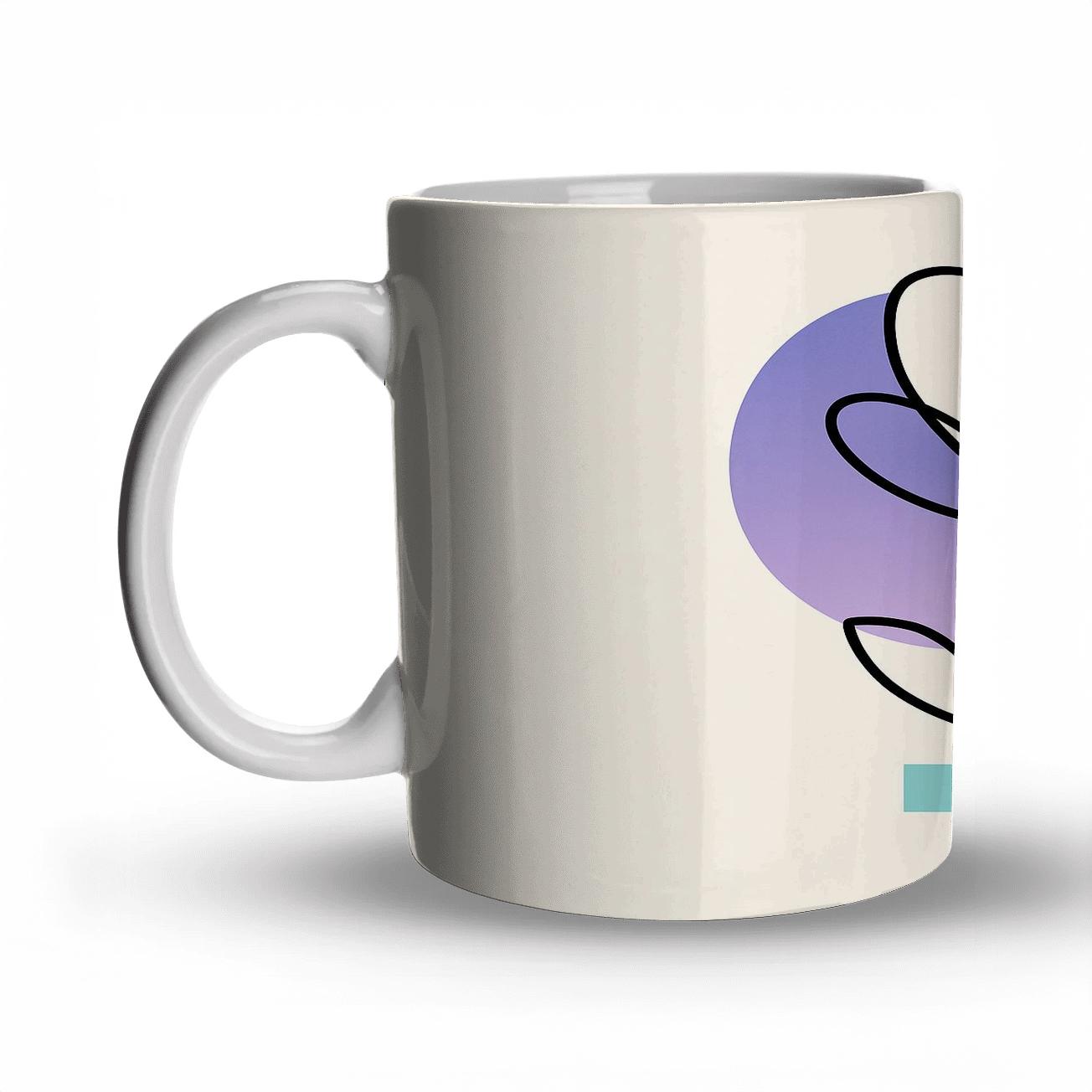 Orbit Bloom Line Art personalized mugs