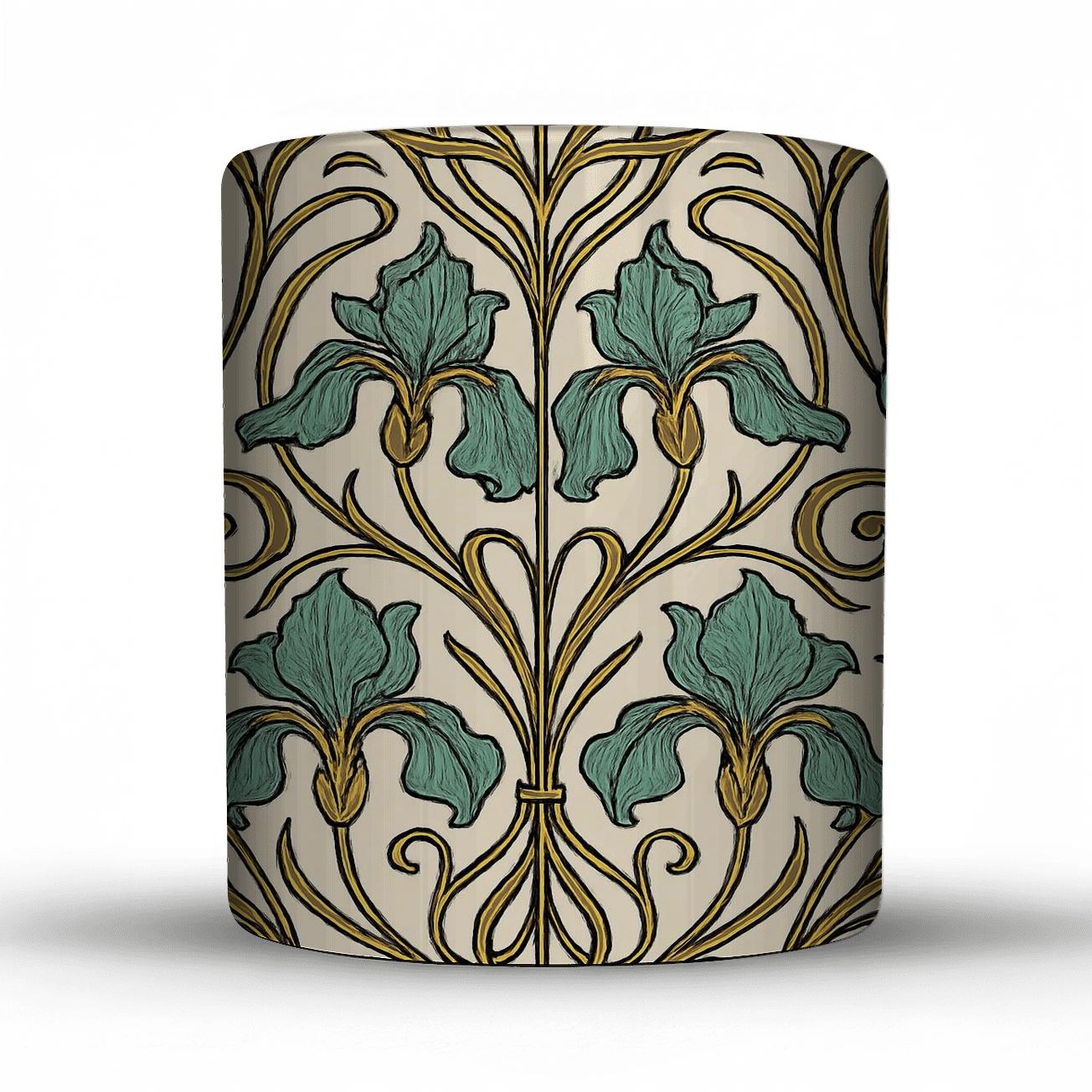 Art Nouveau Astral Iris Lattice gift mugs for occasions