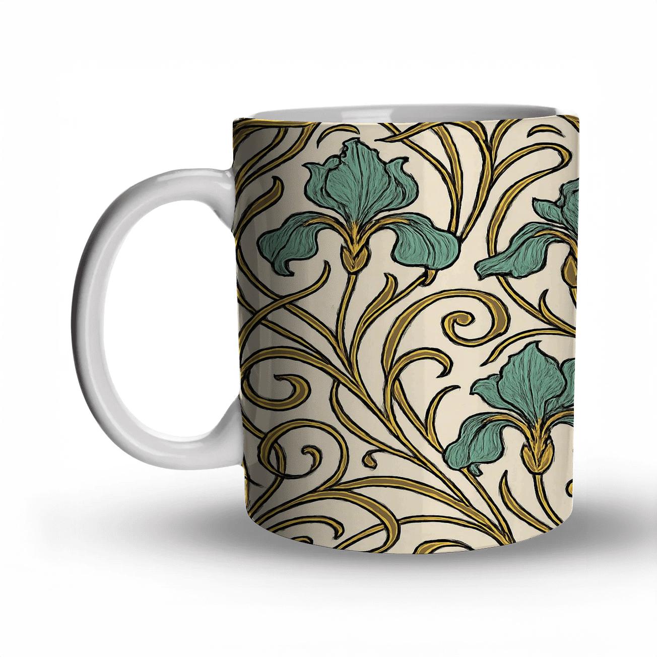 Art Nouveau Astral Iris Lattice gift mugs for occasions