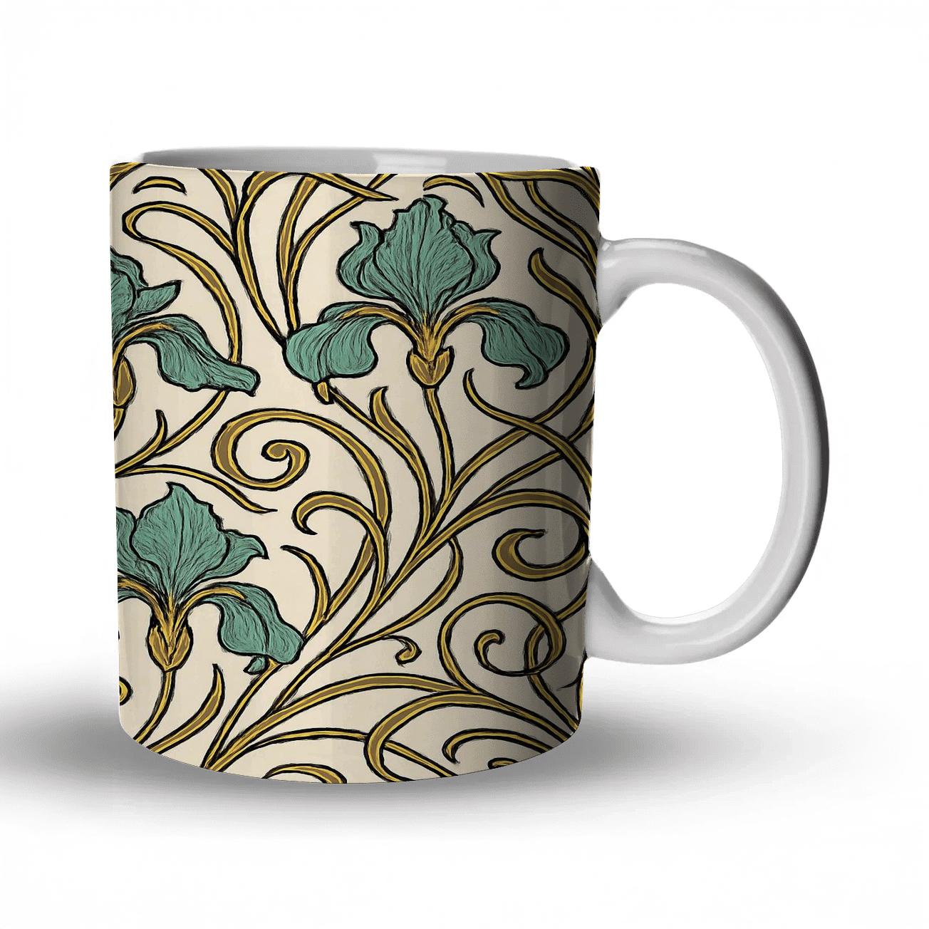 Art Nouveau Astral Iris Lattice gift mugs for occasions