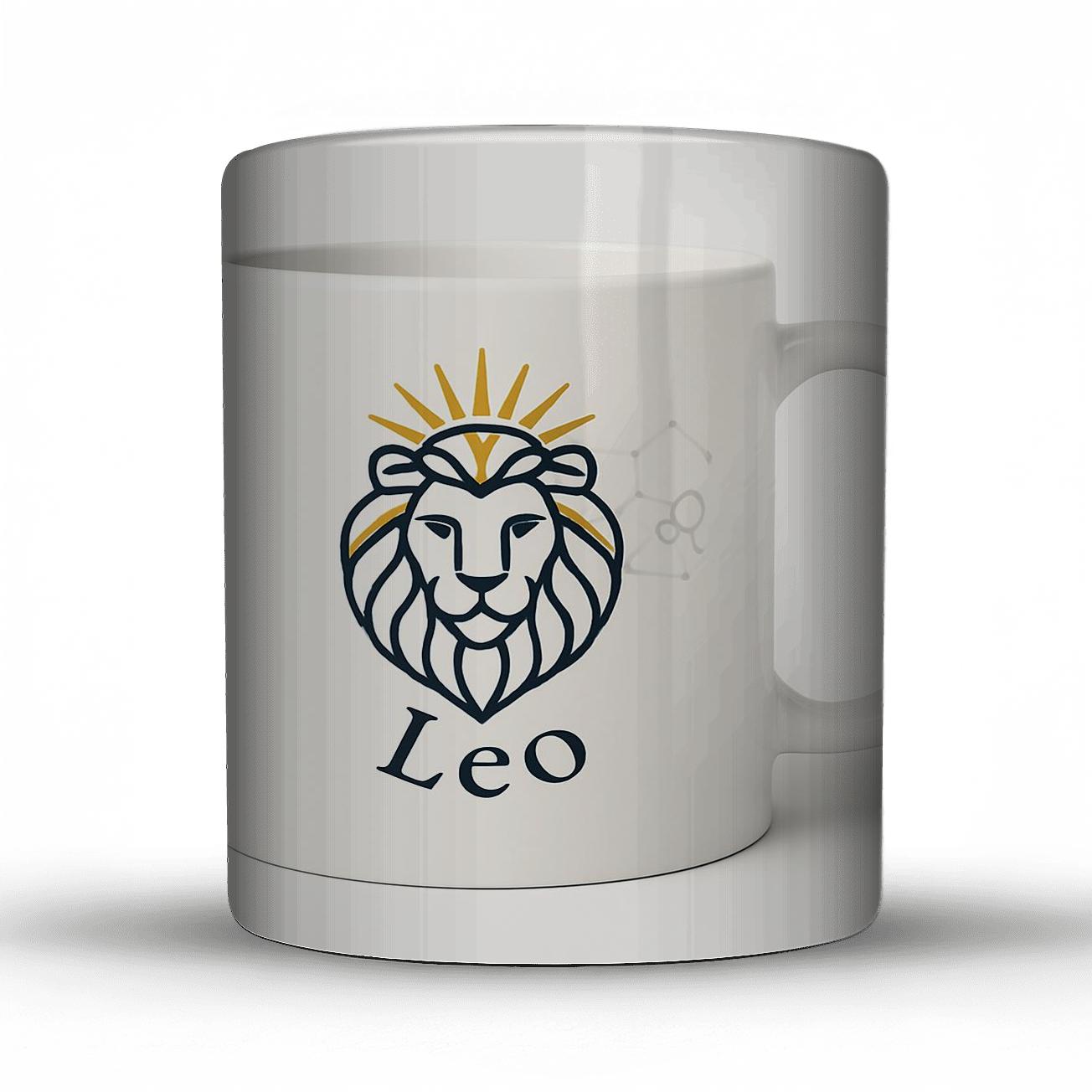 Leo Solar Regency Line Art Mug Design insulated thermal mugs