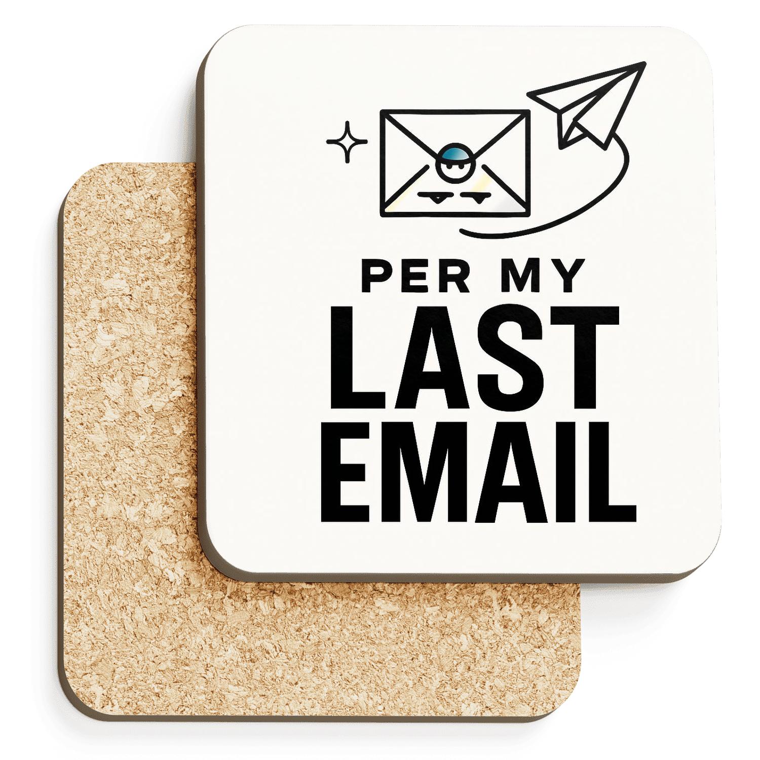 Per My Last Email Nebula wooden table coasters