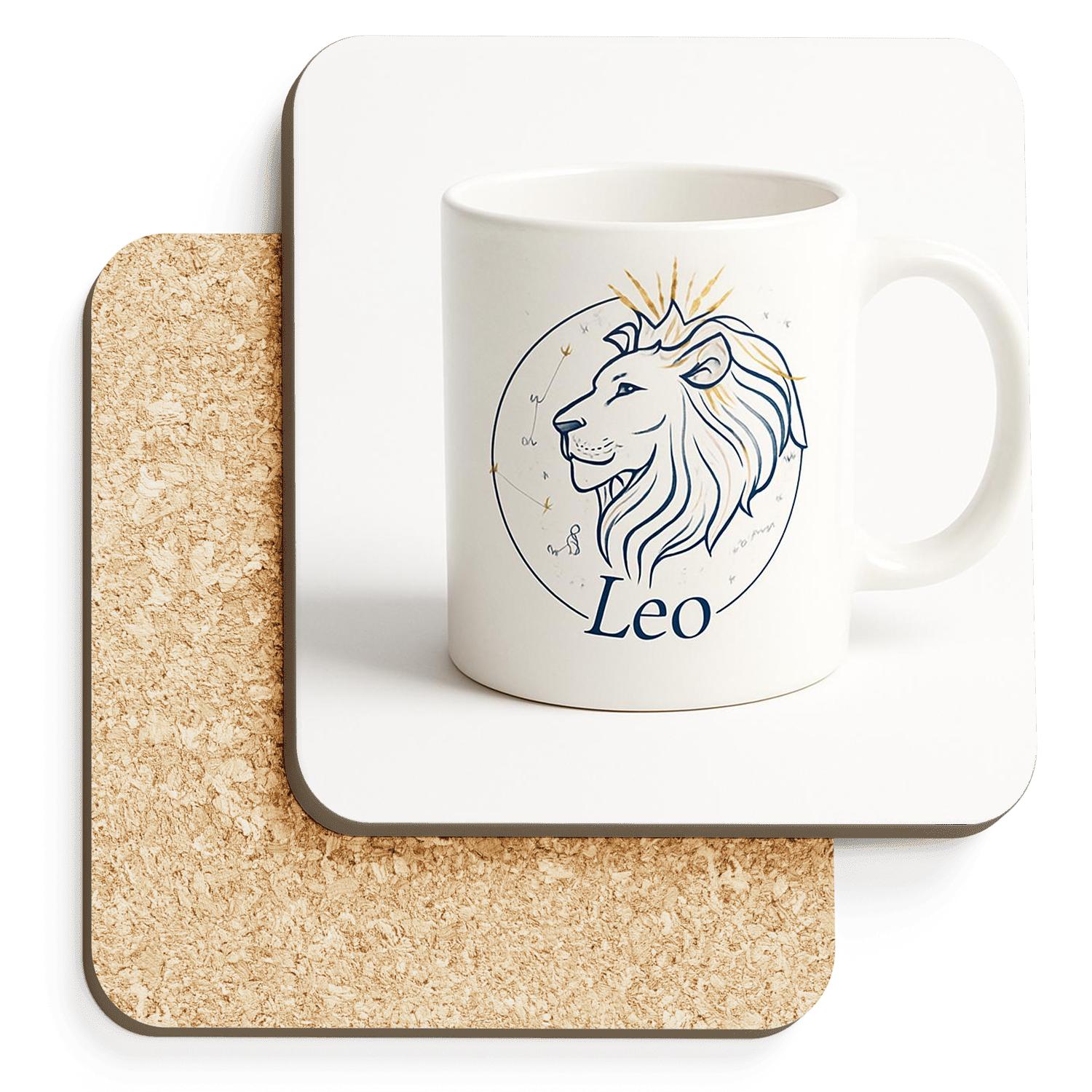 Leo Art Nouveau Solar Lion Constellation Mug decorative beverage coasters