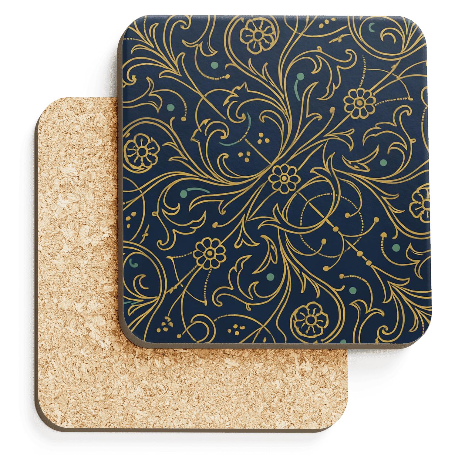 Vienna Secession Celestial Vinework personalized drink coasters