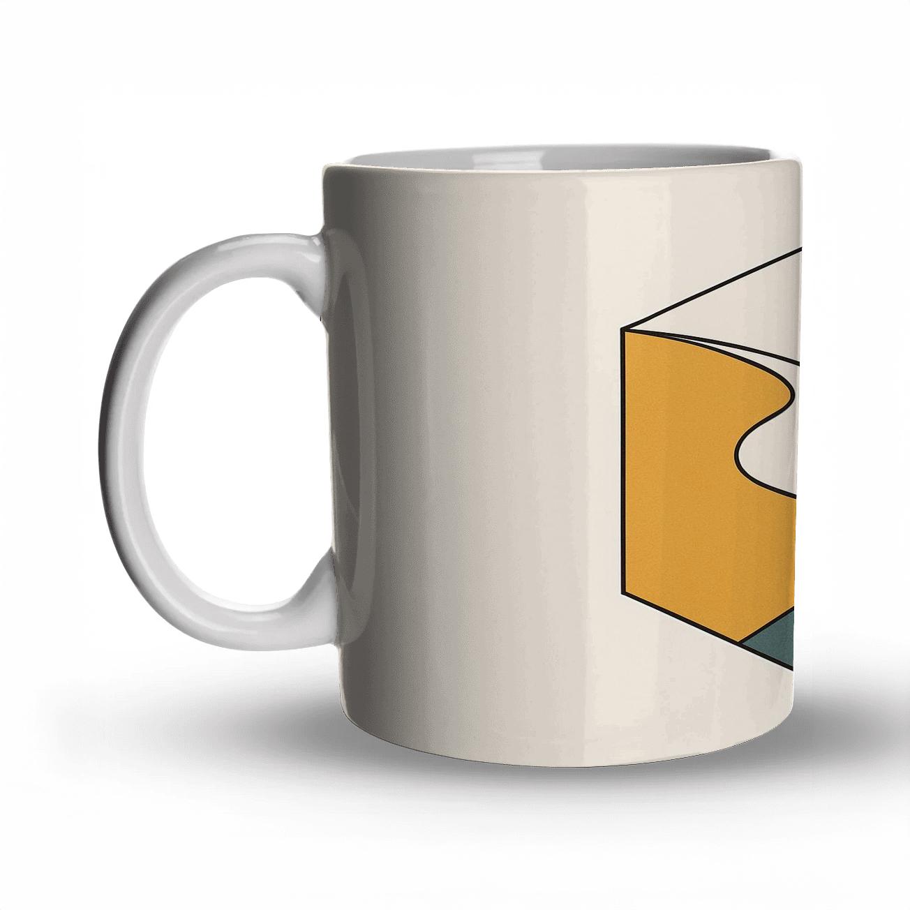 Geometric River Organics personalized mugs