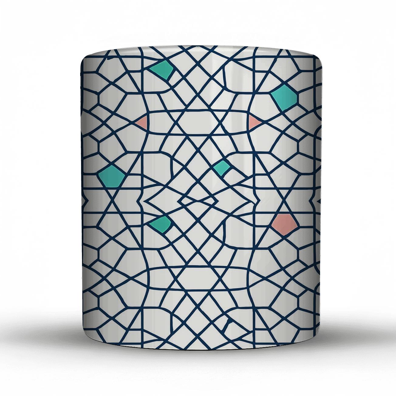 Girih Star Polygon Minimal Interlace novelty coffee mugs