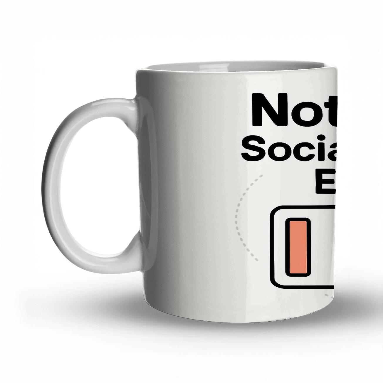 Social Battery Empty Lunar Gauge personalized mugs