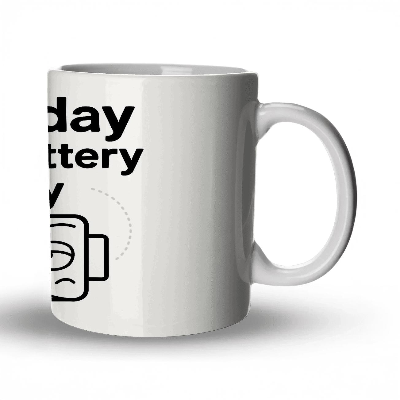Social Battery Empty Lunar Gauge personalized mugs