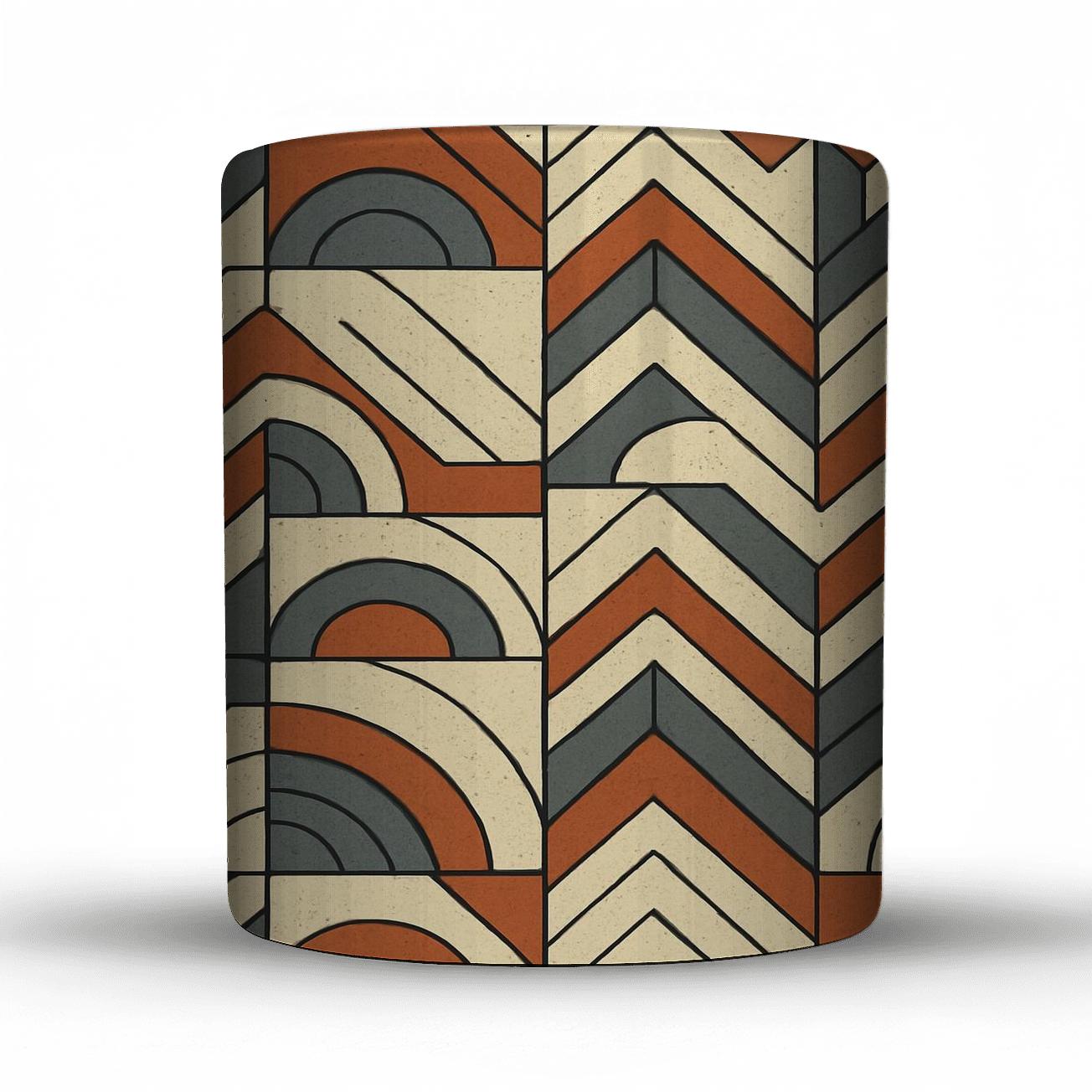 Bauhaus Comet Chevron Textile insulated thermal mugs