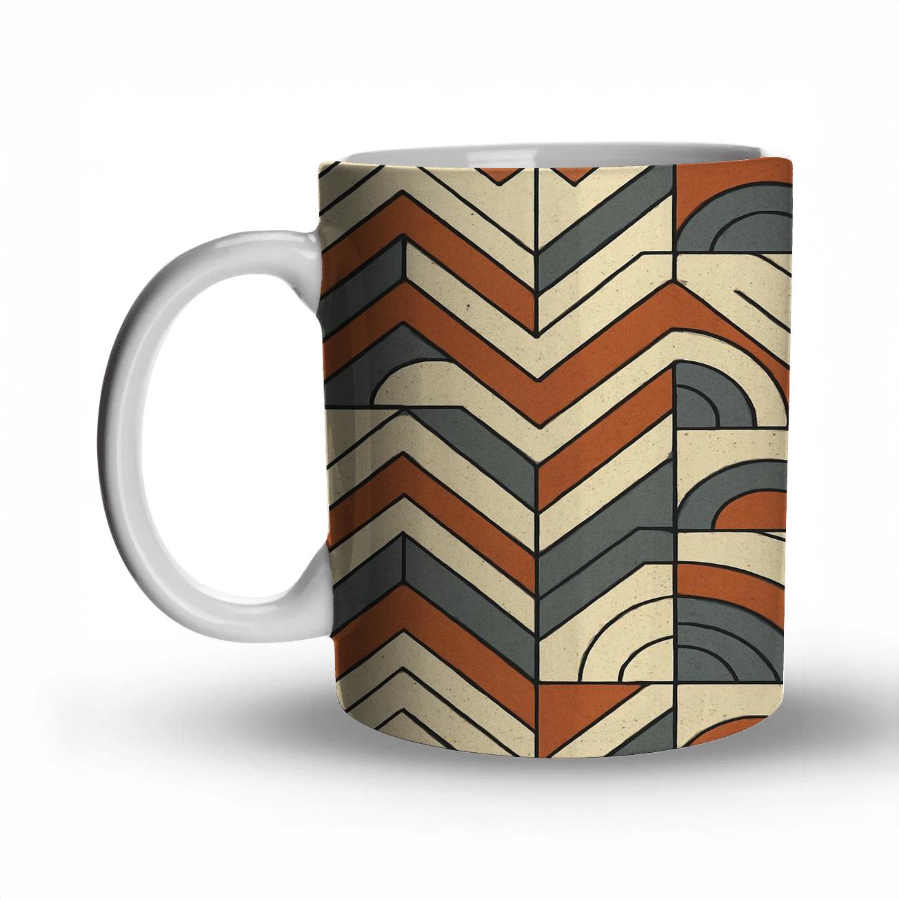 Bauhaus Comet Chevron Textile insulated thermal mugs