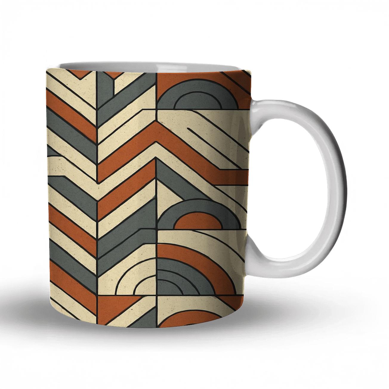 Bauhaus Comet Chevron Textile insulated thermal mugs