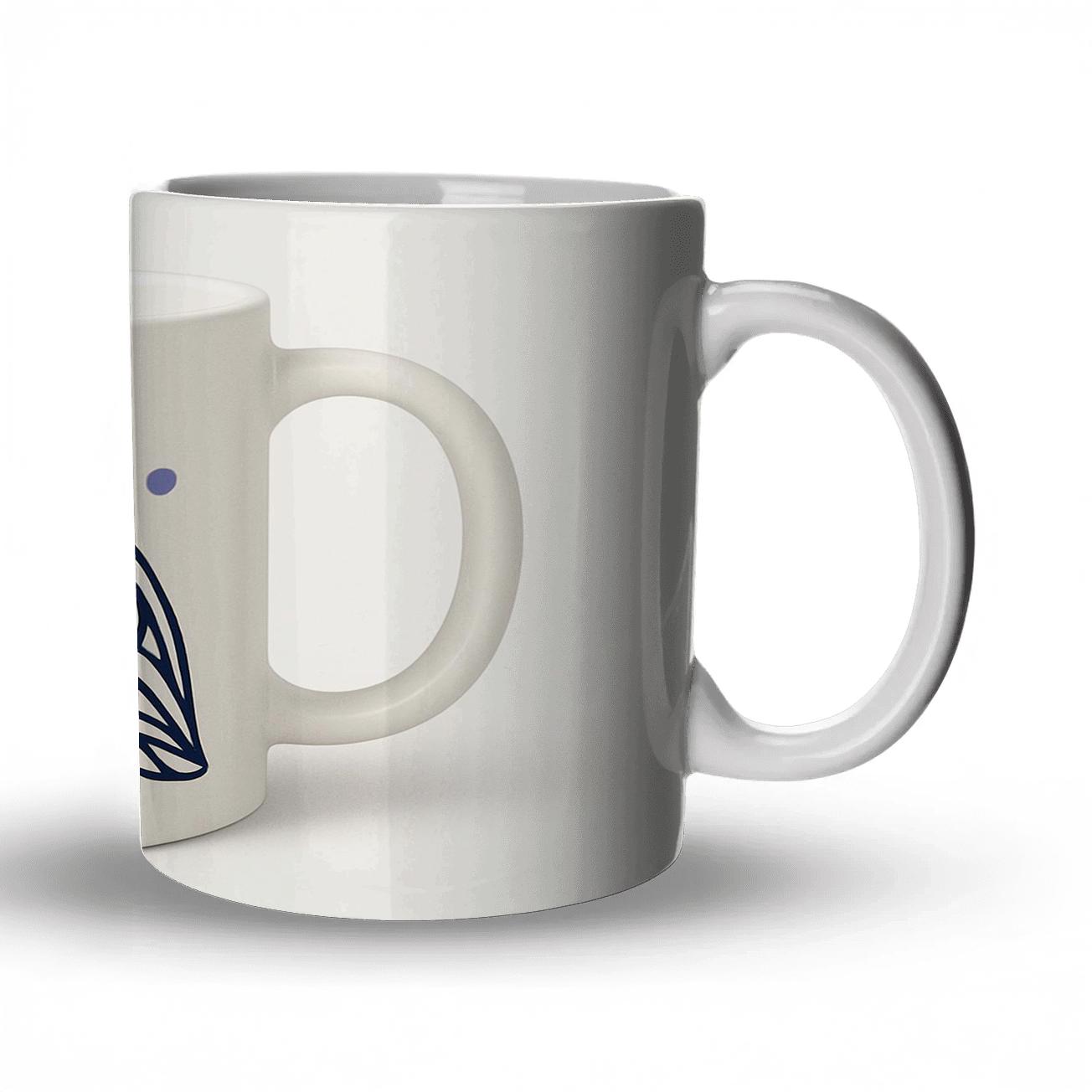 Indigo Owl Art Nouveau Feather Medallion gift mugs for occasions