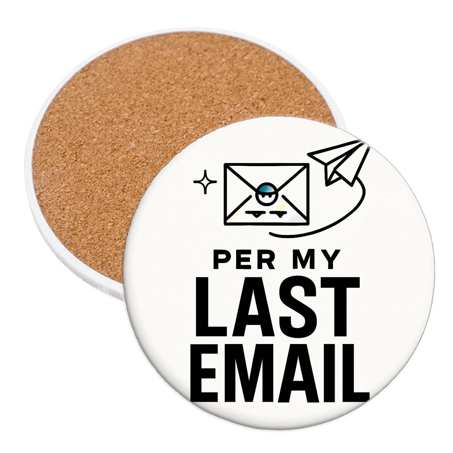 Per My Last Email Nebula elegant tabletop coasters