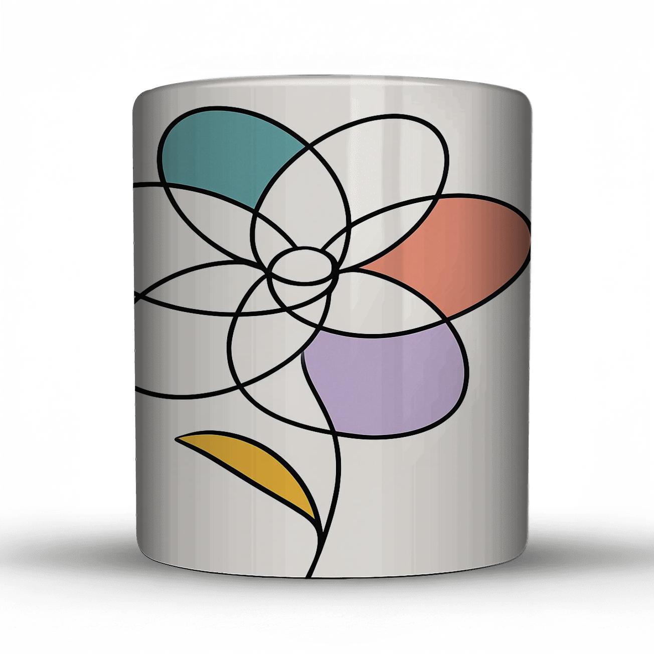 Orbital Bloom Topography ceramic coffee mugs