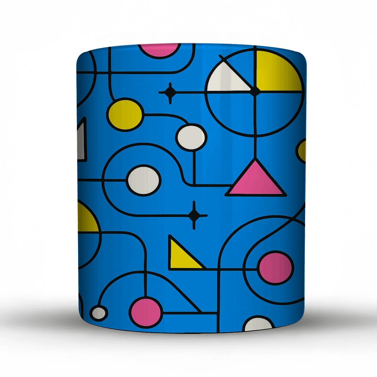 Neon Bauhaus Constellation Circuit personalized mugs