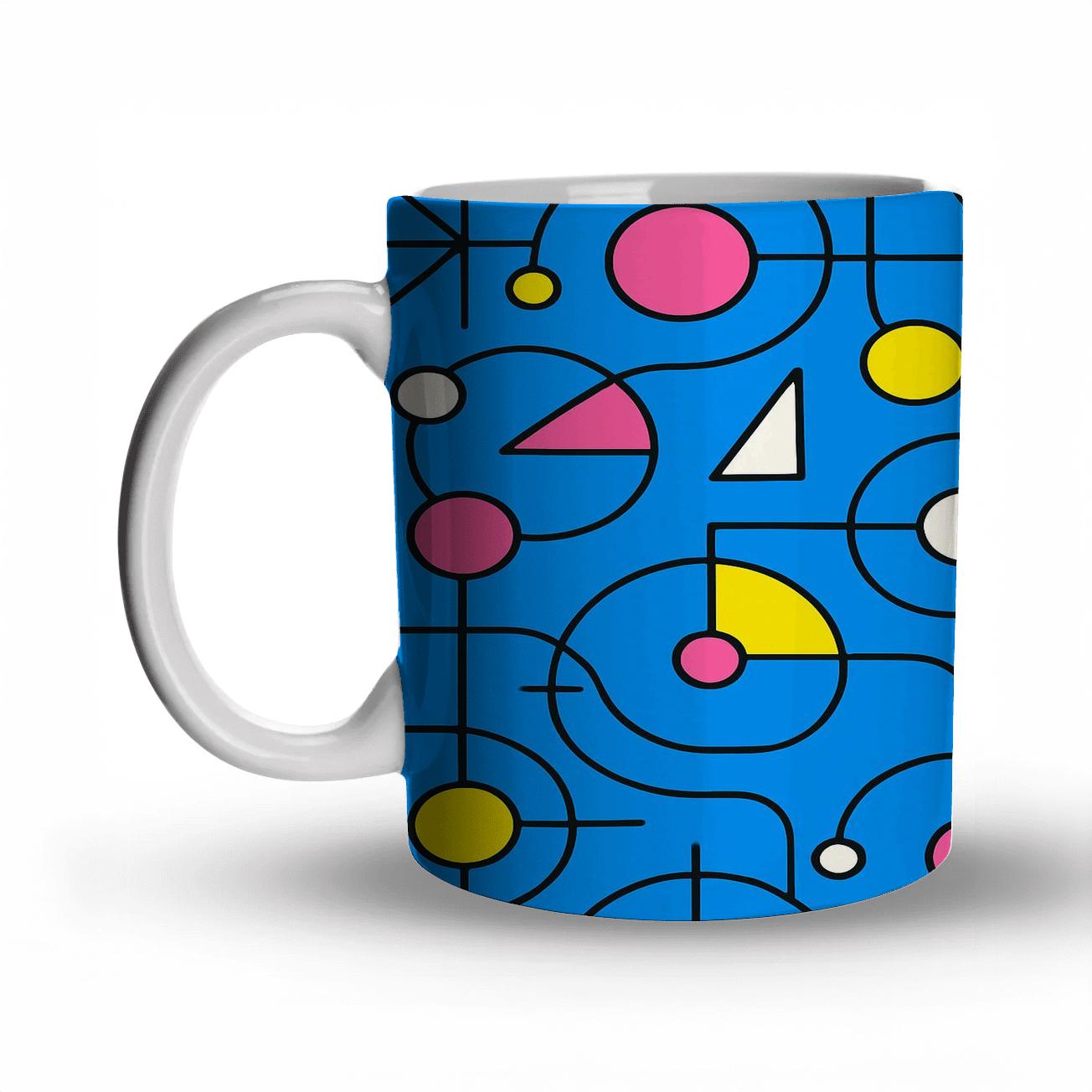 Neon Bauhaus Constellation Circuit personalized mugs