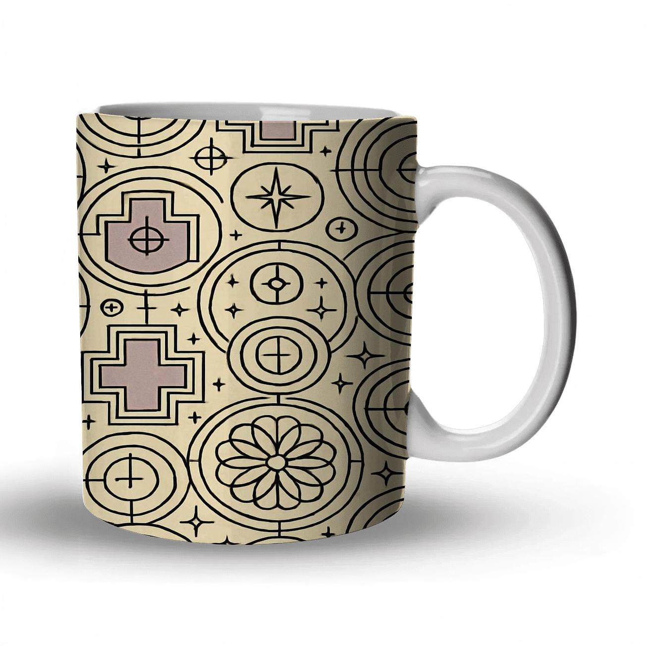 Vienna Secession Star Chart Rosette Grid gift mugs for occasions