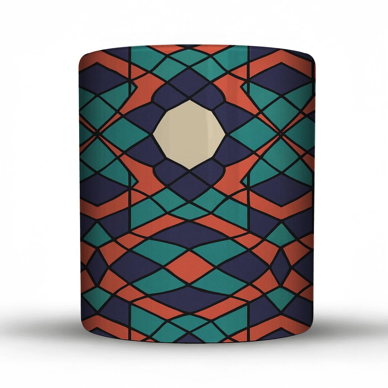 Girih Op Art Helix Lattice personalized mugs