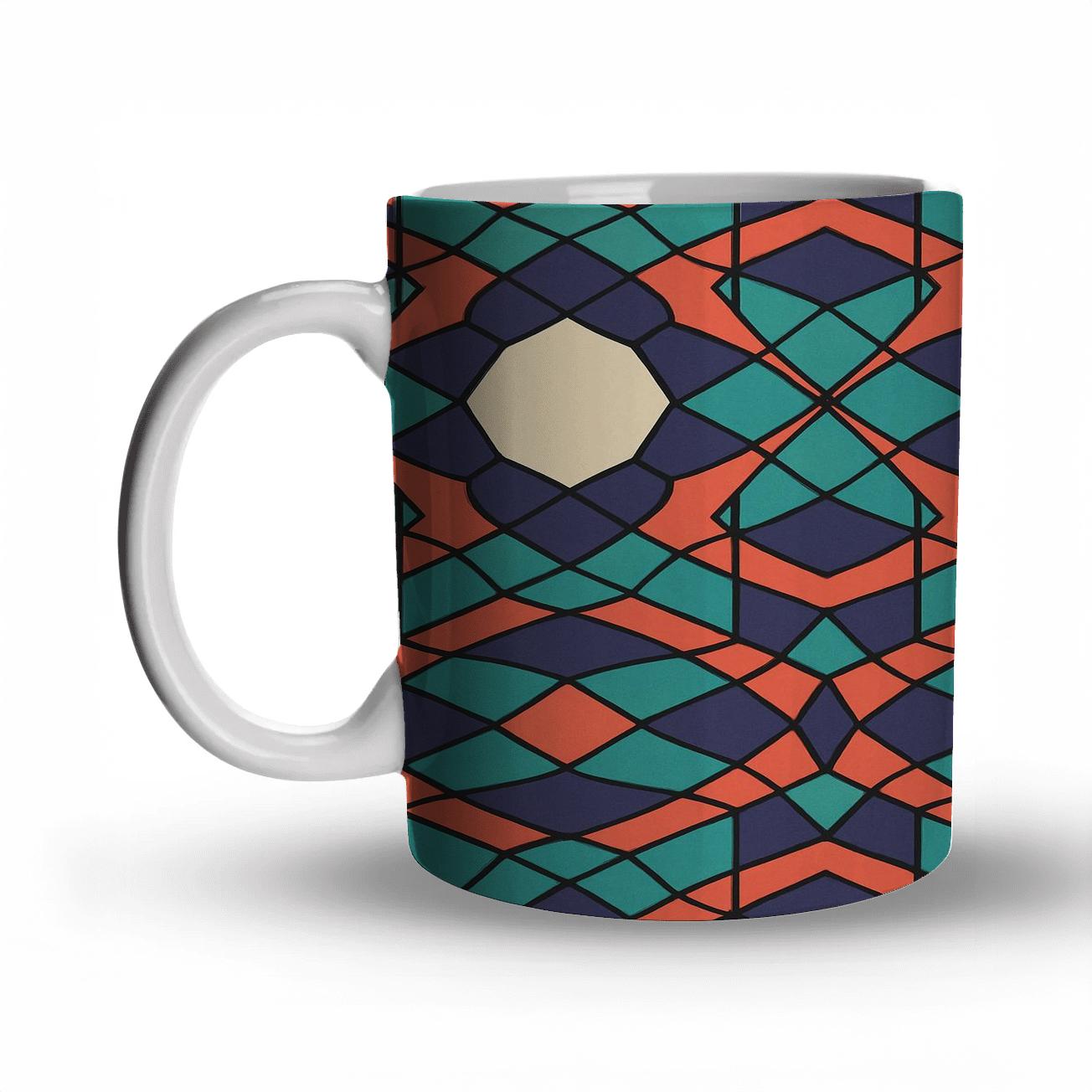 Girih Op Art Helix Lattice personalized mugs