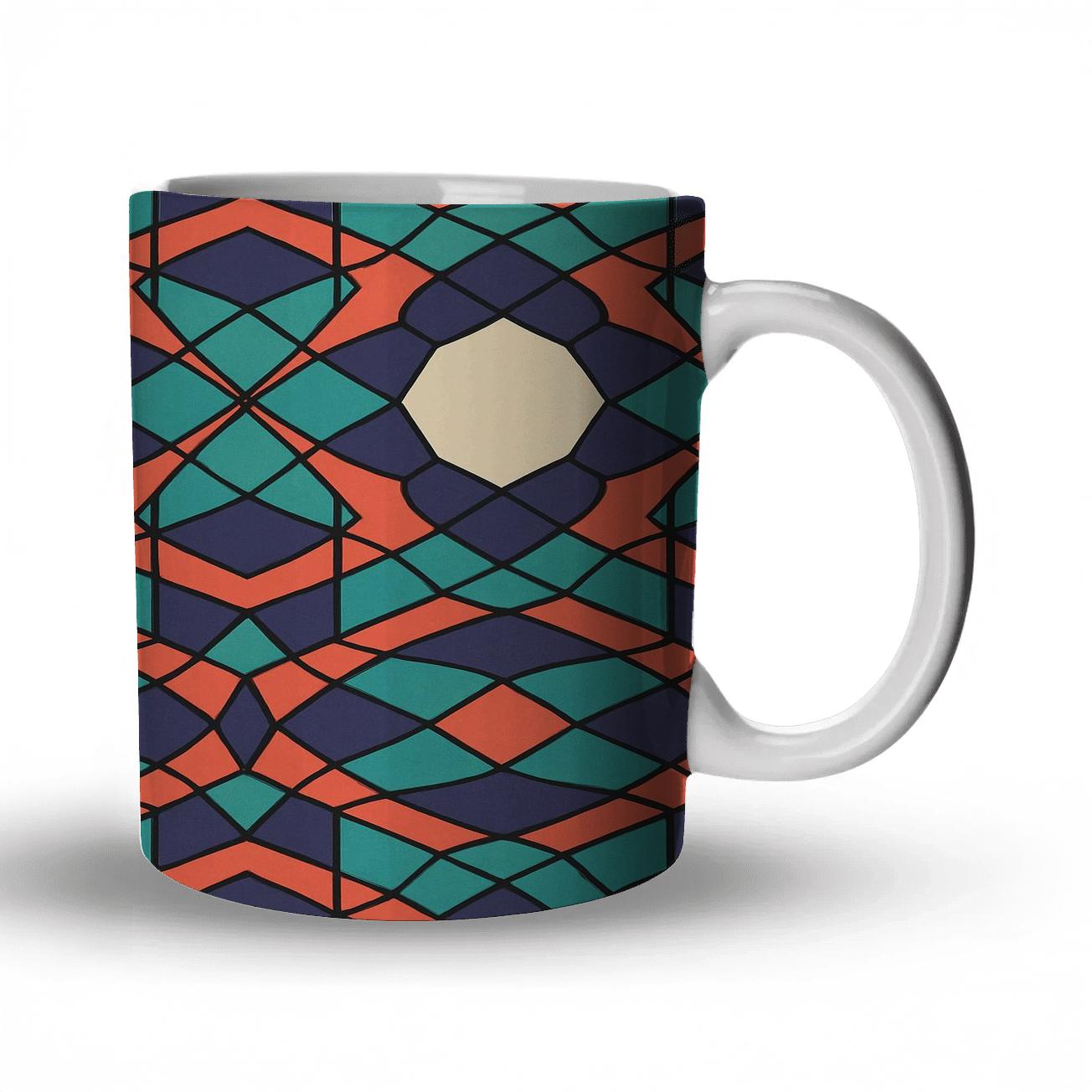 Girih Op Art Helix Lattice personalized mugs