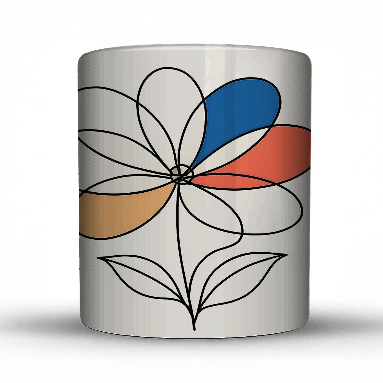 Orbital Bloom Linework gift mugs for occasions