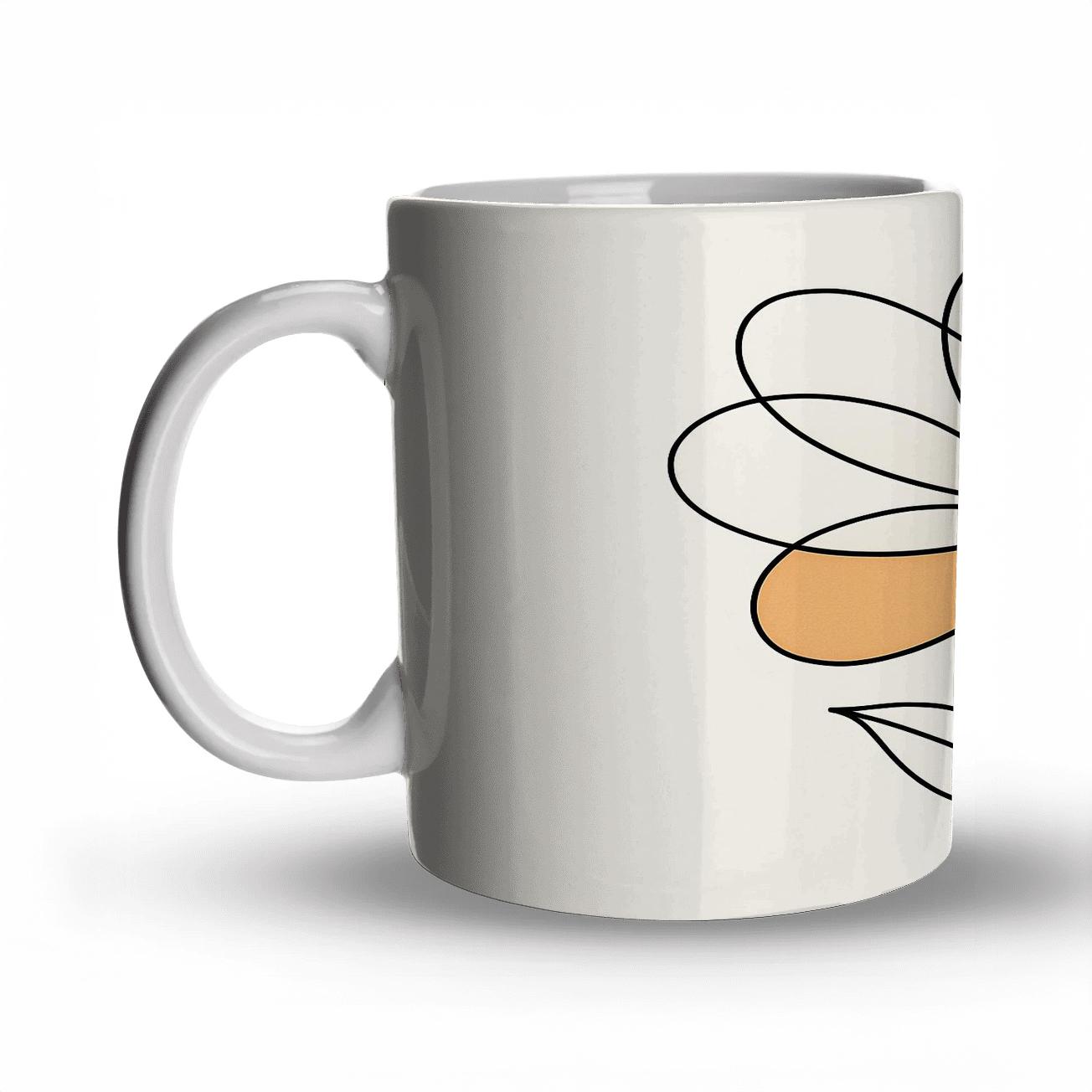 Orbital Bloom Linework gift mugs for occasions